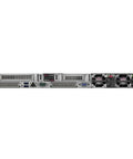 Rear view of Dual Xeon 4410Y 1U Rack Server With 1TB DDR5 Memory And 61TB SATA SSD Built Heavy For Hybrid Cloud Virtualization.