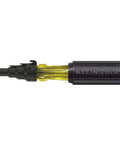 Conduit Reamer and Screwdriver for One Half Inch, Three Quarter Inch, and One Inch Thin Wall Conduit with Hooded Blade, side view