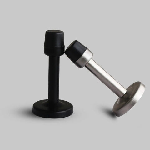 Stainless Steel Door Stopper Set With Anti Bump Tech For Home And Office No Slam Wall Saver Heavy Duty Door Buffer in black and metal finish