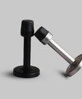 Stainless Steel Door Stopper 2 Pack With Handy Protective Buffer For Home Office And Store Use No Fuss Wall Guard That Prevents Knob Dings