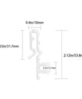 High Quality 16 Piece 2 Inch Clear Plastic Hidden Blind Valance Clips Made For A Dead Simple Install With Zero Drilling To Keep Your Window Coverings Snug And Stylish, measuring 2.12in x 1.25in x 0.4in.