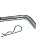 Built Tough Stainless Steel Trailer Hitch Pin Straight Up Easy Secure Fit Bent Receiver Lock with securing clip for trailers.