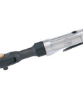 Half Inch Air Ratchet Wrench With Aluminum Housing, 150 RPM, 13-70 Nm Torque, side view with metal finish