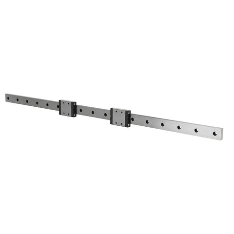 LMLF18B-500-2R Miniature Linear Guide Rail with 2 Sliding Blocks, 500mm x 18mm, precision linear motion system.