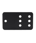 Motor Mount Plate For NEMA 17 23 Stepper Motors With Fixed Idler Pulley Aluminum Bracket front view showing mounting holes.