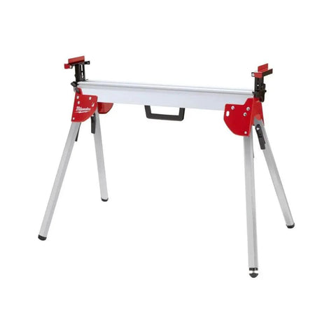 Ultra Portable Aluminum Folding Miter Saw Stand With Universal Mounting Brackets, Tough Enough For 500 Lbs, Extends To 100 Inches