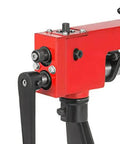 Close-up of Pro Grade Bead Roller Bending Machine For Sheet Metal 7 Inch Manual Forming Tool showing handle and die area.
