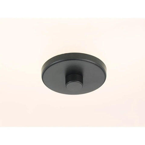 Close-up of black canopy base for Two-Light Semi-Flush Ceiling Light from Inspire Collection, suitable for modern interiors.