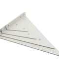 Heavy Duty Floating Shelf Brackets 2 Pack Wall Mounted Metal Supports Built Like A Tank 3mm Steel One Piece Rust Proof Triangle Mount For Diy Home Storage 7.9 Inches Long, cream-colored metal bracket