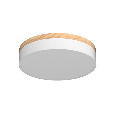 Dimmable Wood Flush Mount Ceiling Light With Round Minimalist Design Five Color Temperatures 2700K To 6000K Dial In The Right Hue Close
