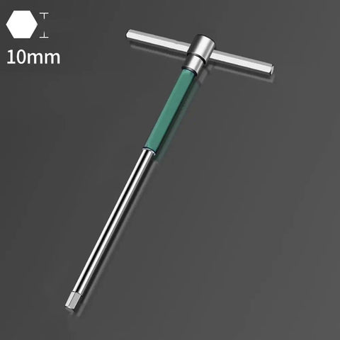 Heavy Duty T Handle Hex Key Set Featuring 6150 Stainless Steel Sliding Wrench With Rotating Grip For Home Furniture Motorcycle Repairs And Bike Maintenance Tasks That Need Real Tough Gear, 10mm