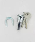 Universal Stainless Toolbox Lock With 180 Degree Rotation For Cabinets And Drawers Built Tough Cylinder Lock Includes 2 Keys And 1 Fastening Tab Fits Most Toolboxes And Cabinets., stainless lock and keys with fastening tab