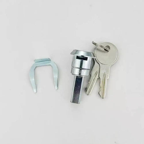 Universal Stainless Toolbox Lock With 180 Degree Rotation For Cabinets And Drawers Built Tough Cylinder Lock Includes 2 Keys And 1 Fastening Tab Fits Most Toolboxes And Cabinets., stainless lock and keys with fastening tab