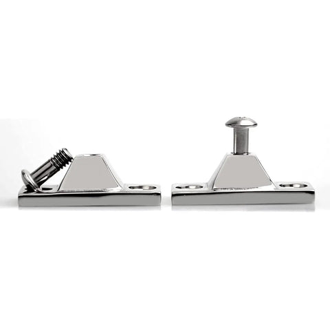 316 Stainless Steel Deck Hinge for Side Mount Bimini Tops Saltwater Ready Built To Last Marine Boat Hardware Pack of 2.