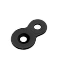 Heavy Duty Figure 8 Fastener Kit for Table Tops and Desks, black desktop clip in cast iron, angled view.
