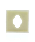 Blade Spacer Shim 1x1x1 Inch Replacement Part 526920003 For Portable Lawn Mowers And Grass Cutters Fits Multiple Machines, Helps Correct Tilted Blade, Uneven Cut, Noise And Friction., translucent plastic spacer shim with center cutout
