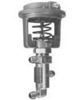 Smooth Operator Pneumatically Driven Three Way Mixing Valve For Reliable Hot Cold Water Regulation In Unitary Fan Coil Units with spring and flared connections.