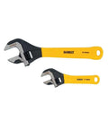 2 Pack Dip Grip Adjustable Wrench Set With Armor Coating And Vinyl Grip For Wet Outdoor Use Wide Jaw Capacity Durable Build