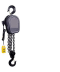 Serious Workhorse 3 Ton Electric Chain Hoist Featuring Manganese Steel Dual Row Chain for industrial lift setup.