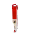 Adjustable Handheld Fertilizer Applicator For Garden And Lawn Manual Single Cylinder Planter tool with red handle shown