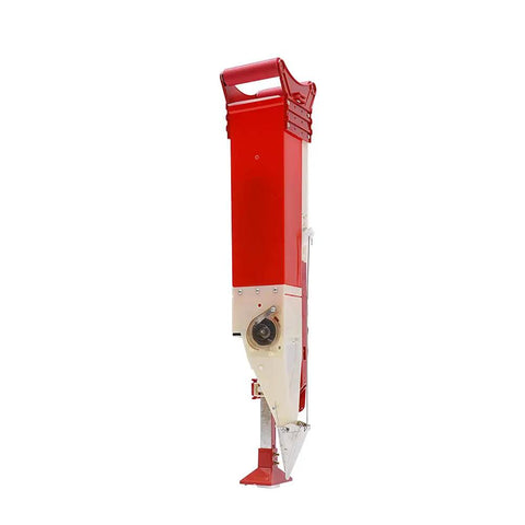Adjustable Handheld Fertilizer Applicator For Garden And Lawn Manual Single Cylinder Planter tool with red handle shown