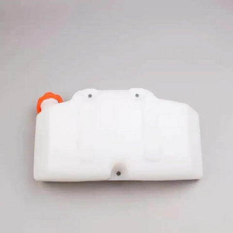 Two Stroke Earth Auger Fuel Tank Assembly With Cap And Hose For 63cc 48F Post Hole Digger Replacement Kit, white tank with red cap