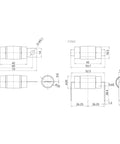 Heavy Duty 125A High Voltage Automotive Fuse DC450V dimensions and design specifications for circuit safety in vehicles.