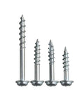 Coarse Thread Pocket Hole Screws 100Pcs Set, Self Tapping Fasteners, beefy case hardened steel, zinc coated for softwood MDF plywood