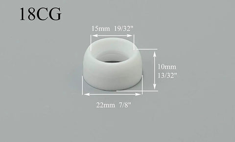Complete TIG Welding Gas Lens Kit Featuring Premium Copper Liners Insulators Cup Gaskets And Large Diameter Cups For Hella Consistent Arc Shielding Coverage Upgrades, 18CG insulator with dimensions.