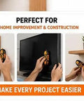 Image showing use of FORGEDGE Magnetic Stud Finder Set, 2-Pack with Level for home improvement and construction projects.