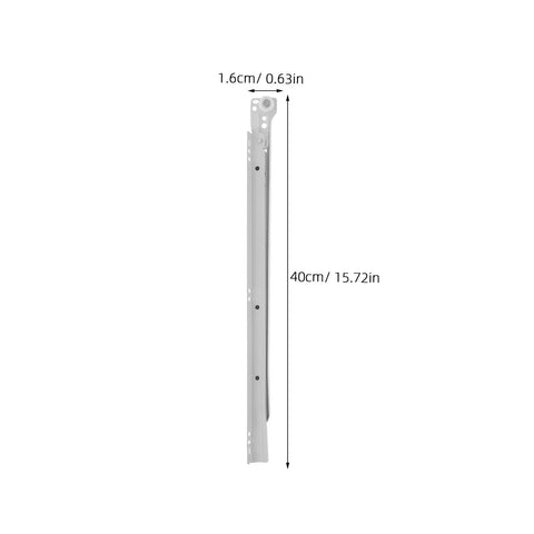 Two Pack 16 Inch Bottom Mount Drawer Slides For Cabinet And Furniture With Detachable Rails And Heavy Duty Ball Bearing For Silent Frictionless Drawer Movement shown in side view