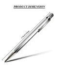 Heavy Duty Tungsten Scriber Marker Pen For Glass Metal Stainless Steel Ceramic Engraving Tool Straight Up Tough Built For Crisp Precision Marks Silver Tone, 5.7 inch dimension.