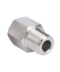 Stainless Steel 304 NPT Female To Metric M14x1.5 Male Pipe Fitting Adapter, close-up