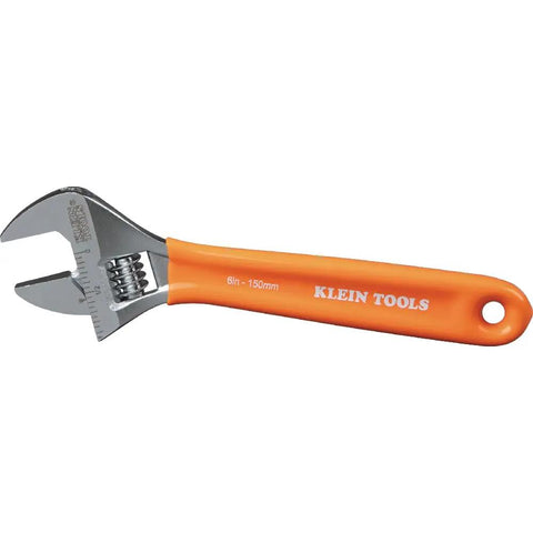 Adjustable Wrench Set 6 Inch 8 Inch 10 Inch Extra Capacity Forged Alloy Steel Metric And SAE 3 Piece Handy Tool For Tight Spaces With Smooth Turning Boss Grip, 6in orange handle