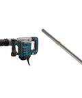 Heavy Duty Sds Max Demolition Hammer With Sixteen Inch Bull Point Chisel, durable design for concrete tearing and tough renovations.