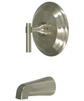 Milano Tub And Shower Faucet In Oil Rubbed Bronze Finish With Antique Brass Accents, Wall Mount, Pressure Balanced Washerless Cartridge