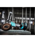 Cordless 40V Max Angle Grinder Powerhouse With Two 4.0 Ah Batteries And Quick Charger Inside Rugged Hard Shell Case, featuring durable cutting disc.