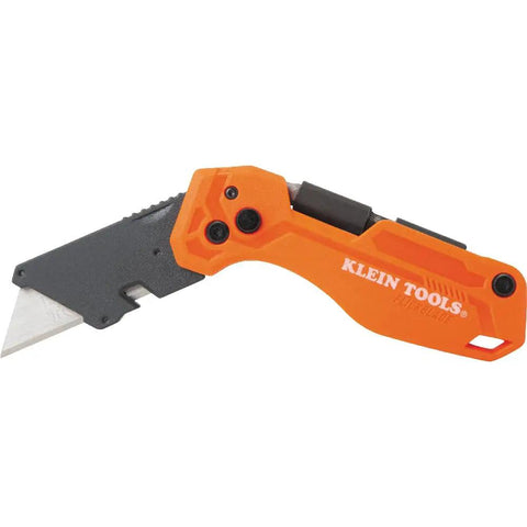 Flickblade Folding Utility Knife With Dual 135 Degree And 180 Degree Blade Positions Detachable One Quarter Inch Impact Driver And Number Two Phillips Bit For Quick Versatile Cuts