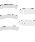 5 Pack Bicycle Disc Brake Pads Alignment Tool Set For Centering Rotors, includes 3 rectangular and 2 elliptical pads.
