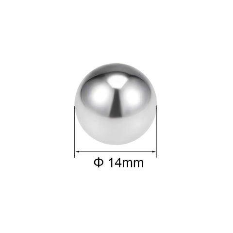 14mm 304 Stainless Steel G100 Precision Bearing Balls 5 Pieces Smooth Finish Corrosion Resistant High Grade Ball Bearings For CNC DIY Makers And Gearheads Craft Projects, 14mm ball