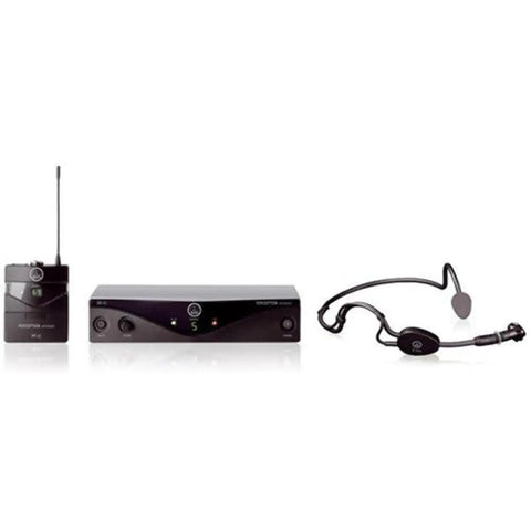 Perception Wireless Microphone System With SR45 Receiver, PT45 Pocket Transmitter, And C544L Headworn Microphone for Sports and Fitness