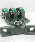 Pillow Block Bearing Unit UCP206-19 Bore 1 3/16 Inch with Cast Iron Housing, Self Aligning Solid Base, 4 Pack
