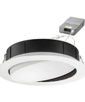 6-Inch Adjustable Gimbal Wafer LED Downlight With Switchable Color Temperature 30K 40K 50K 90 CRI Ultra-Thin Round Trim Matte White Ceiling Light For Homes And Offices No-Fuss Install