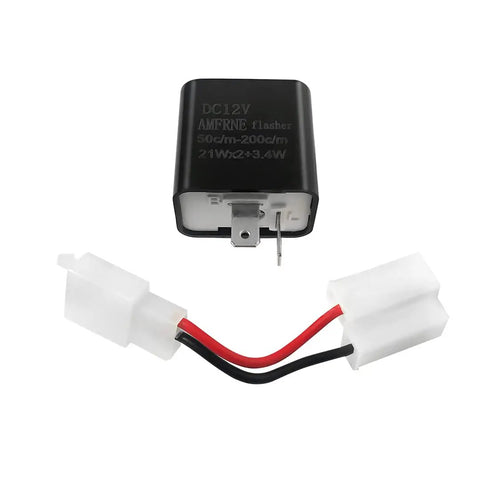 Plug And Play 2 Pin Adjustable LED Flasher Relay For Motorcycles And Scooters Hyper Flash Turn Signals 12V Electronic Flasher Kit