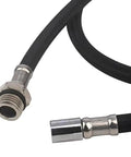 Heavy Duty 6Mm Pneumatic Air Hose With Quarter Inch Us Quick Plug Fits Eighth Inch Pencil Grinders Four Foot Long tough black rubber hose ends