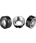 Heavy Duty ER25 ER32 ER40 Collet Nut For Engraving Machine And Lathe With Solid Clamping Power To Stop Tools From Loosening Or Breaking During Tough Milling Jobs Made From Premium Black 40CrMnTi Steel In 32xM40x1.5 Size - three views of ER32 black collet nut.