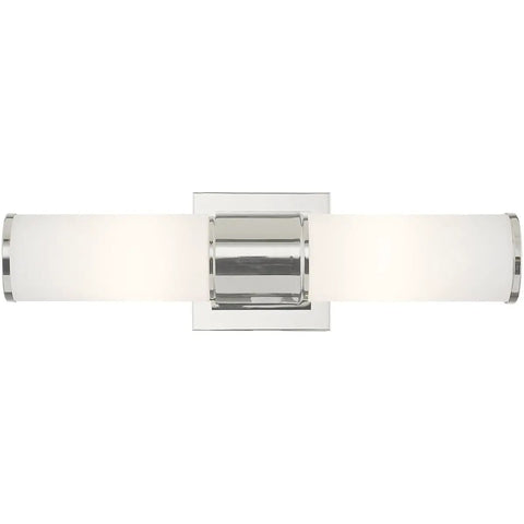 Transitional Two Light Wall Sconce and Bath Light in Polished Nickel Finish showcasing sleek design from Weston Collection.