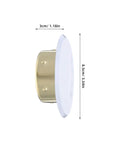 Eight Piece Heavy Duty Iron Fire Sprinkler Cover Plate With Slick Drop In Ready Design For Seamless Ceiling Installation And Clean Home Safety Shield Guard Setup, side view.