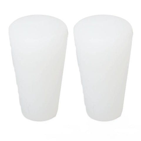 Check Out This Awesome Qerlong Silicone Tapered Plug Kit With 50 Pieces For High Temp Sealing And Surface Treatment Plating That Lasts A Long Time Without Cracking Or Shrinking Even When You Need Tough Seal. White silicone tapered plugs, two pieces shown