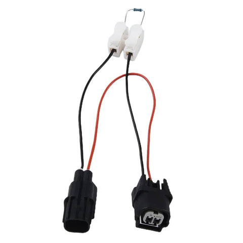 Honda Acura VCM Disable Kit Plug With Resistors For 3.5L Accord Odyssey Replacement Muzzler Module Easy Install Emissions Saver Auto Parts Factory Tested. Image shows a wiring harness with two black connectors and attached resistors.